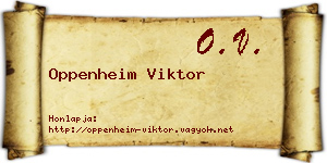 Oppenheim Viktor névjegykártya