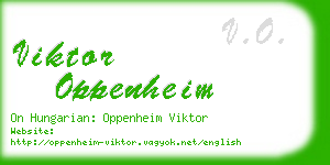 viktor oppenheim business card